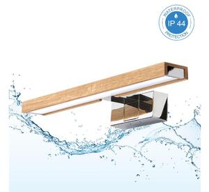 Brilagi-LED Kúpeľňové osvetlenie zrkadla WOODY MIRROR 3v1 LED/8W/230V 40 cm IP44 chróm/dub