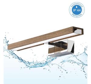 Brilagi-LED Kúpeľňové osvetlenie zrkadla WOODY MIRROR 3v1 LED/8W/230V IP44 chróm/dub orech