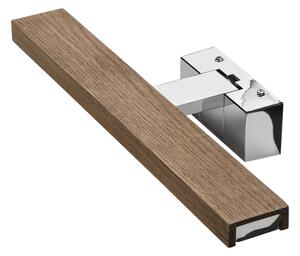 Brilagi-LED Kúpeľňové osvetlenie zrkadla WOODY MIRROR 3v1 LED/8W/230V IP44 chróm/dub orech
