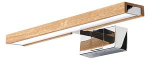 Brilagi-LED Kúpeľňové osvetlenie zrkadla WOODY MIRROR 3v1 LED/8W/230V 40 cm IP44 chróm/dub