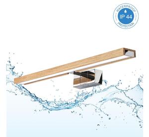 Brilagi-LED Kúpeľňové zrkadlové osvetlenie WOODY MIRROR 3v1 LED/12W/230V 60 cm IP44 chróm/dub