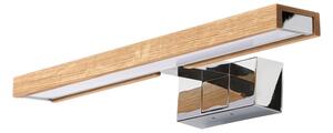 Brilagi-LED Kúpeľňové osvetlenie zrkadla WOODY MIRROR 3v1 LED/8W/230V 40 cm IP44 chróm/dub