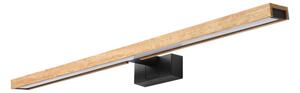 Brilagi - LED kúpeľňové osvetlenie zrkadla 3v1 WOODY MIRROR LED/15W/230V IP44 čierna/dub