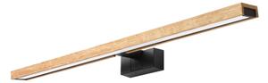 Brilagi - LED kúpeľňové osvetlenie zrkadla 3v1 WOODY MIRROR LED/15W/230V IP44 čierna/dub