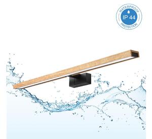 Brilagi - LED kúpeľňové osvetlenie zrkadla 3v1 WOODY MIRROR LED/15W/230V IP44 čierna/dub