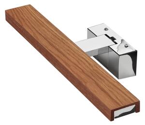 Brilagi-LED Kúpeľňové zrkadlové osvetlenie WOODY MIRROR 3v1 LED/8W/230V IP44 chróm/dub čerešňa