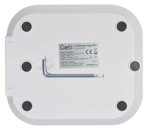 Stmievateľná LED stolová lampa s lupou, 7 W, 230 V, 6500 K, biela