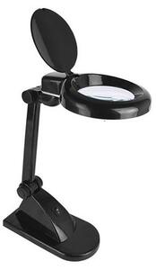LED stolná lampa s lupou LED/6W/230V 6500K čierna