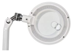 Stmievateľná LED stolová lampa s lupou, 7 W, 230 V, 6500 K, biela