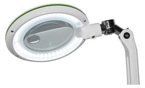 Stmievateľná LED stolová lampa s lupou, 7 W, 230 V, 6500 K, biela