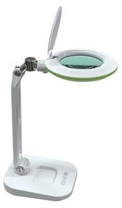 Stmievateľná LED stolová lampa s lupou, 7 W, 230 V, 6500 K, biela