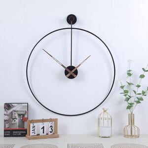 Dizajnové nástenné hodiny Clean Black 80cm