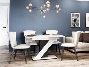 Moderný stôl Eksuper, Farby: biely lesk / čierny lesk Mirjan24 5903211034435