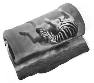 Sablio Deka Váľajúca sa zebra - 150x120 cm
