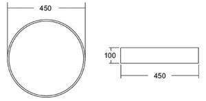 BRUMBERG Biro Circle, Ø 45 cm, zapnutie/vypnutie, strieborná, 3 000 K