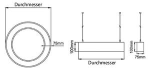 BRUMBERG Biro Circle Ring10 direct 45 cm on/off biela 4000 K