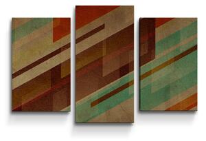 Sablio Obraz - 3-dílný Hnedá abstrakcia - 75x50 cm