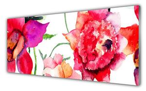 Nástenný panel  Kvety umenie 125x50 cm