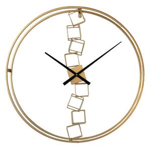 Dizajnové nástenné hodiny CUBE Gold 60cm