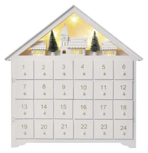 LED Adventný kalendár 8xLED/2xAA biela