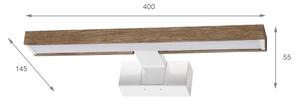 Brilagi-LED Osvetlenie kúpeľňového zrkadla WOODY MIRROR 3v1 LED/8W/230V 40 cm IP44 biela/dub