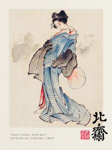 Umelecká tlač Traditional Portrait - Katsushika Hokusai, (30 x 40 cm)
