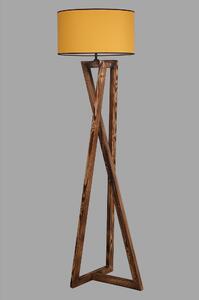 Dizajnová stojanová lampa Thea 166 cm horčicová / hnedá