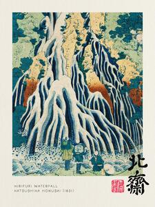 Umelecká tlač Kirifuri Waterfall - Katsushika Hokusai, (30 x 40 cm)