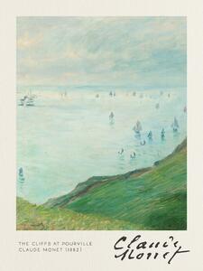 Obrazová reprodukcia The Cliffs at Pourville - Claude Monet, (30 x 40 cm)