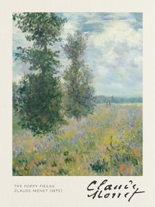 Umelecká tlač The Poppy Fields - Claude Monet, (30 x 40 cm)