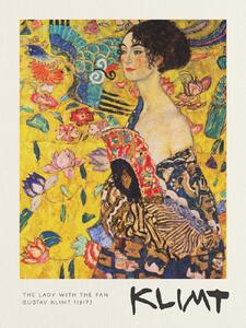 Umelecká tlač The Lady with the Fan - Gustav Klimt, (30 x 40 cm)