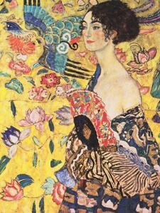 Umelecká tlač The lady with the fan (Vintage Portrait) - Gustav Klimt, (30 x 40 cm)