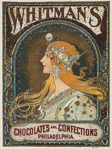 Umelecká tlač Whitman's Chocolates & Confections (Vintage Art Nouveau) - Alfons Mucha, (30 x 40 cm)