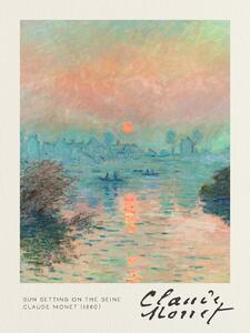 Umelecká tlač Sun Setting on the Seine - Claude Monet, (30 x 40 cm)