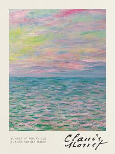 Obrazová reprodukcia Sunset at Pourville - Claude Monet, (30 x 40 cm)