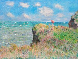 Obrazová reprodukcia Cliff Walk at Pourville - Claude Monet, (40 x 30 cm)