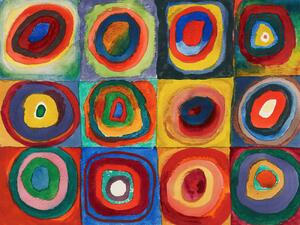 Umelecká tlač Squares with Concentric Circles / Concentric Rings - Wassily Kandinsky, (40 x 30 cm)