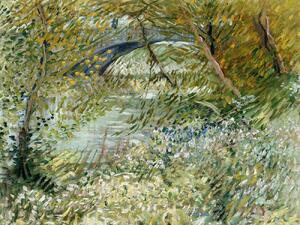 Umelecká tlač River Bank in Springtime - Vincent van Gogh, (40 x 30 cm)