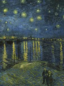 Umelecká tlač Hviezdna noc nad riekou Rhone, (30 x 40 cm)