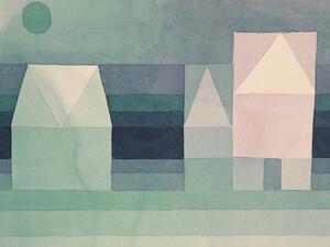 Umelecká tlač Three Houses - Paul Klee, (40 x 30 cm)