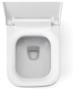 Cerano Quartz, závesná WC misa Rimless 49x36 cm + toaletné sedátko s pomalým zatváraním, biela lesklá, CER-CER-425590
