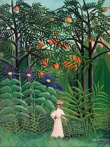 Umelecká tlač Walking in the Exotic Forest - Henri Rousseau, (30 x 40 cm)