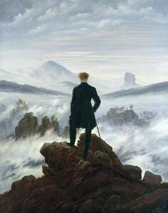 Friedrich, Caspar David - Obrazová reprodukcia Pútnik nad morskou hmlou, (30 x 40 cm)