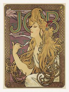 Obrazová reprodukcia Job, Cigarette Paper Advert (Vintage Art Nouveau) - Alfons / Alphonse Mucha, (30 x 40 cm)