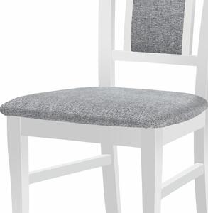 Jedálenská stolička SIBA biela/sivá