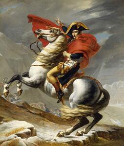David, Jacques Louis - Obrazová reprodukcia Napoleon Crossing the Alps on 20th May 1800, (35 x 40 cm)