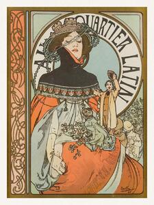 Umelecká tlač Au Quartier Latin (Vintage Art Nouveau) - Alfons / Alphonse Mucha, (30 x 40 cm)