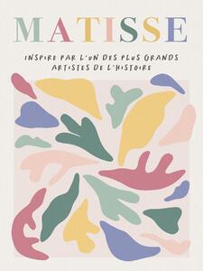 Obrazová reprodukcia Danish Pastel Cut Out Abstract Pattern (3/3) - Henri Matisse Inspiré, (30 x 40 cm)
