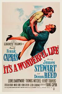 Obrazová reprodukcia It's a Wonderful Life (Vintage Cinema / Retro Movie Theatre Poster / Iconic Film Advert), (26.7 x 40 cm)
