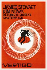 Obrazová reprodukcia Vertigo, Alfred Hitchcock (Vintage Cinema / Retro Movie Theatre Poster / Iconic Film Advert), (26.7 x 40 cm)
